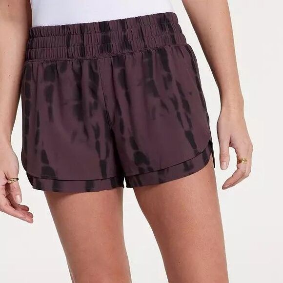 CALIA Step Up Shorts Python Dark Brown XXS High Rise 3" Inseam Athletic NWT - Picture 2 of 6